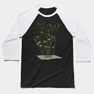 Ocotillo Xmas Lights Desert Plant Baseball T-Shirt